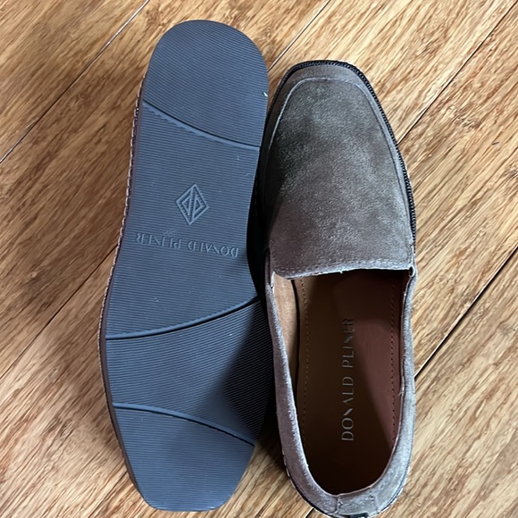 NEW DONALD PLINER Brown Suede Platform Loafers sz 6.5 - Picture 5 of 8